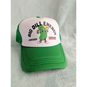 BeatBox Big Dill Energy Trucker Hat Green Van Holtens Pickleball Snapback Cap